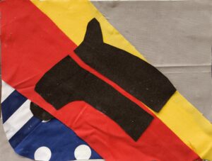 Naše kubistická kobyla, jako symbol zásluh koní o republiku – na poli a ve válce.